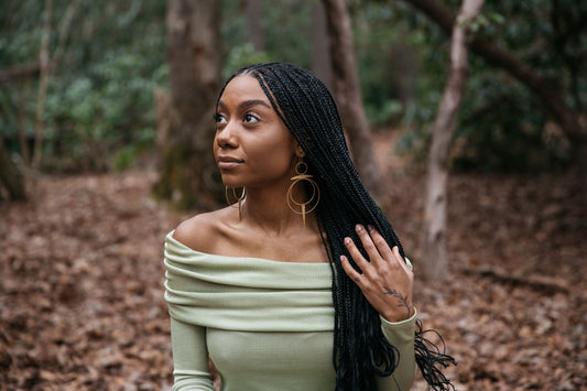 Geometric Solstice Chandelier Hoop Earrings